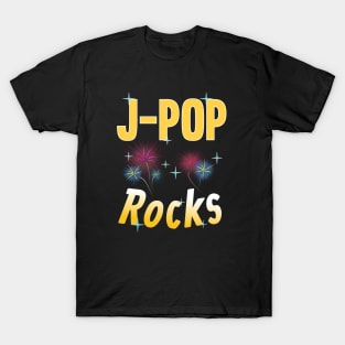 J-POP Rocks with fireworks and stars T-Shirt